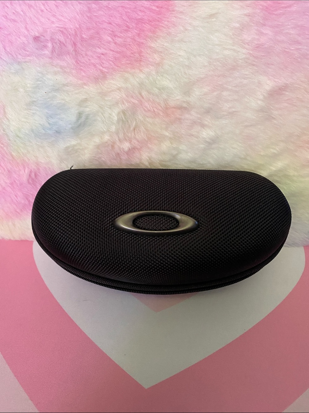 Oakley Black Textured Hard Shell Sunglass Case with Oval Logo